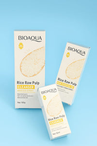 Bioaqua Rice Raw Pulp Face cleanser face serum and hair oil
